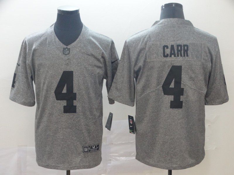 Men Oakland Raiders #4 Carr Gray Nike Vapor Untouchable Stitched Gridiron Limited NFL Jerseys